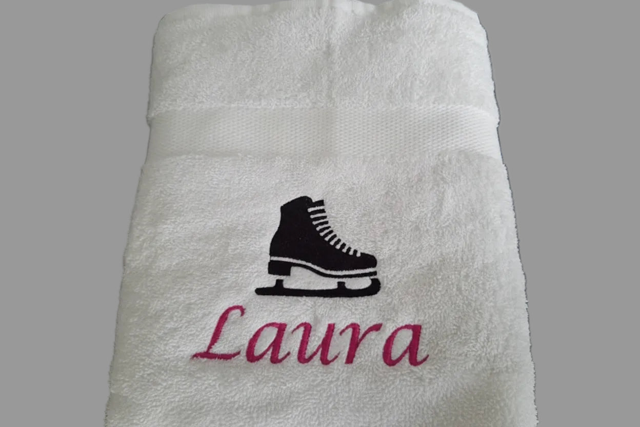 Schaats handdoek met naam