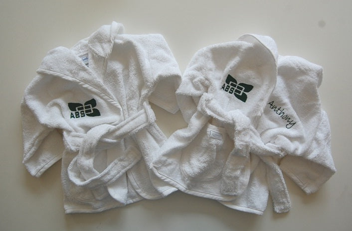 Badjas met naam en logo