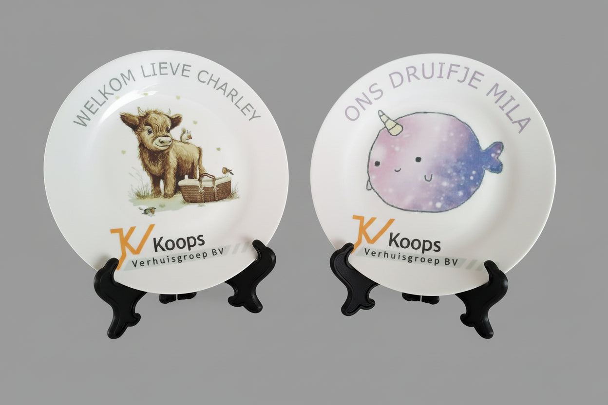 Kinderbordjes met logo