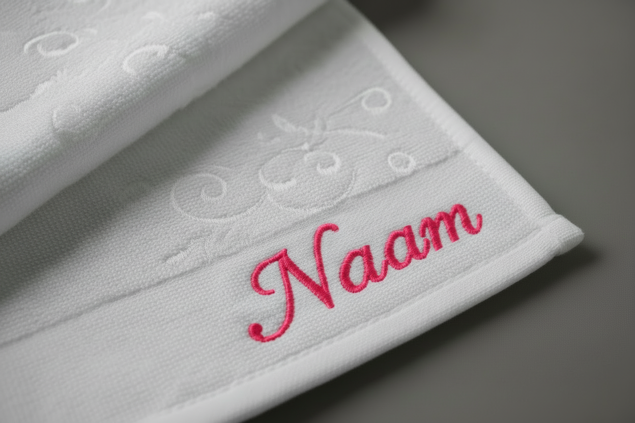 Naam of tekst borduren