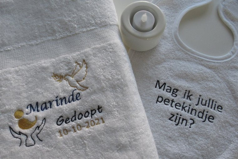 Slabber met tekst Mag ik jullie peetkind zijn?
