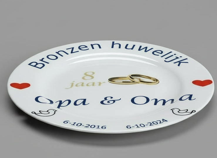 Trouwdag cadeau voor Opa en Oma bordje