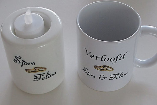 Kaarsenhouder met Namen en Ringen