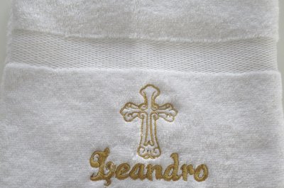 favoriete Implicaties ding Handdoek met kruis geborduurd - Borduur Kado