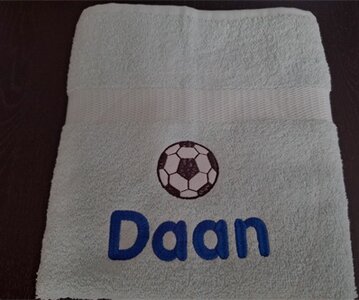 Voetbal handdoek met naam