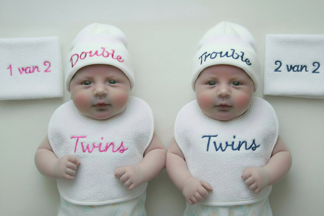 Tweeling Cadeau: 1 van 2 en 2 van 2 - Twins Cadeaus met Namen