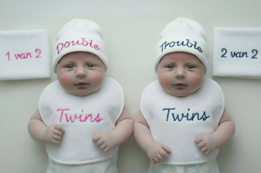 Tweeling Cadeau: 1 van 2 en 2 van 2 - Twins Cadeaus met Namen