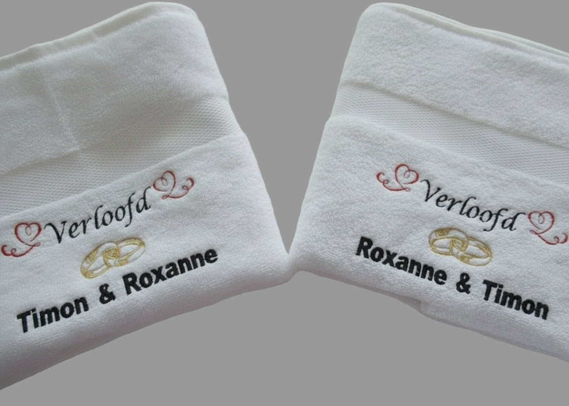 Verlovingscadeau met naam en verlovingsdatum 
