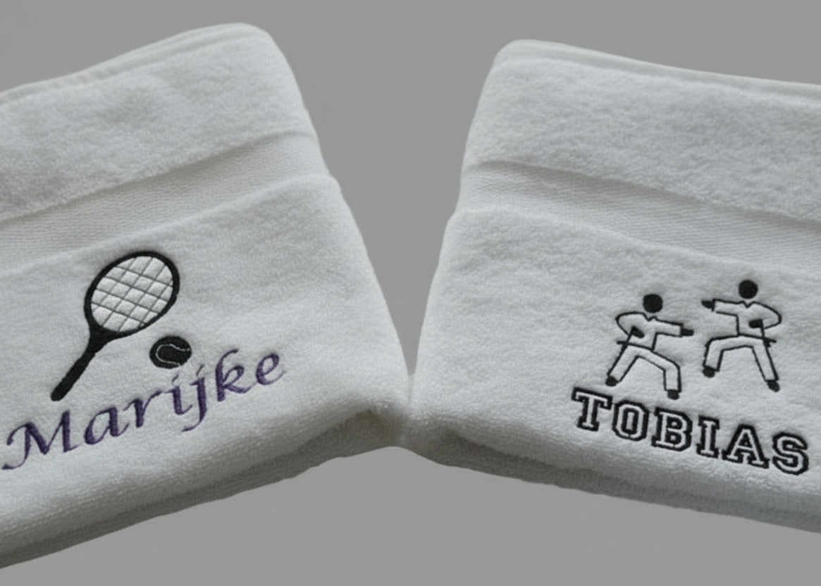 Sportcadeau en sporthanddoeken met naam