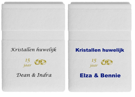 Kristallen huwelijk cadeau | 15 jaar getrouwd