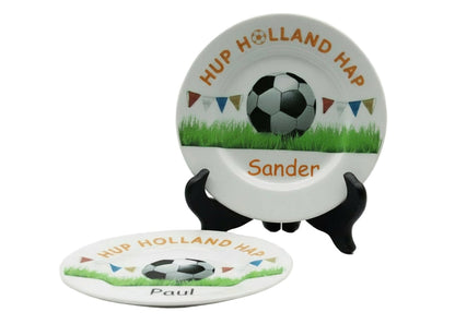 Hup Holland Hap bordje Rood - Gepersonaliseerd Cadeau - In-house Geborduurd