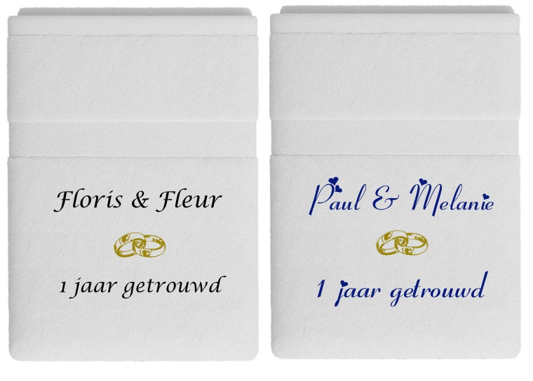 1 jaar getrouwd cadeau met namen