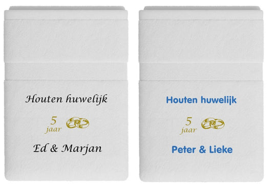 Houten huwelijk cadeau | 5 jaar getrouwd