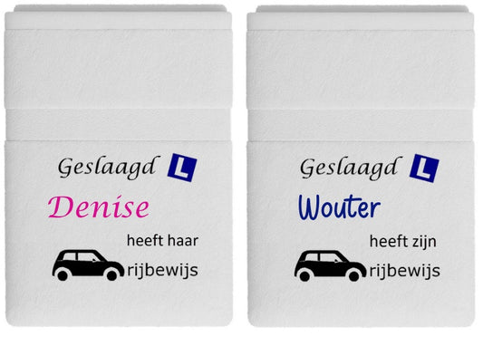 Auto Rijbewijs B gehaald cadau - Gepersonaliseerd Cadeau - In-house Geborduurd