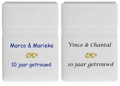 10 jaar getrouwd cadeau met namen - Gepersonaliseerd Cadeau - In-house Geborduurd