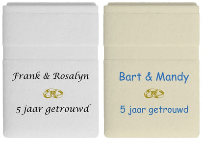 5 jaar getrouwd cadeau met namen - Gepersonaliseerd Cadeau - In-house Geborduurd