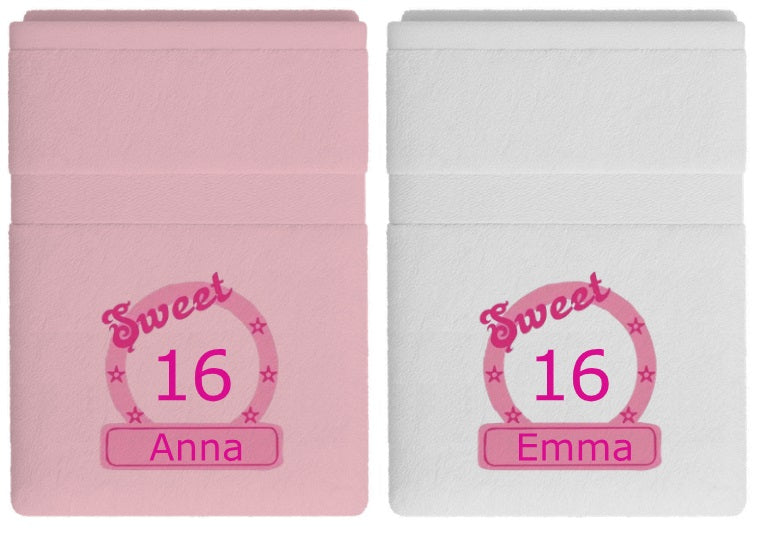 Sweet 16 cadeau cadeau met naam - Gepersonaliseerd Cadeau - In-house Geborduurd