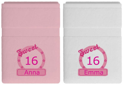 Sweet 16 cadeau cadeau met naam - Gepersonaliseerd Cadeau - In-house Geborduurd