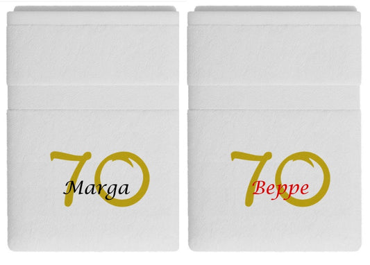70 jaar cadeau met naam en leeftijd
