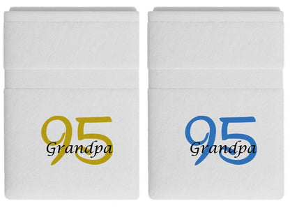95 jaar cadeau met naam en leeftijd - Gepersonaliseerd Cadeau - In-house Geborduurd
