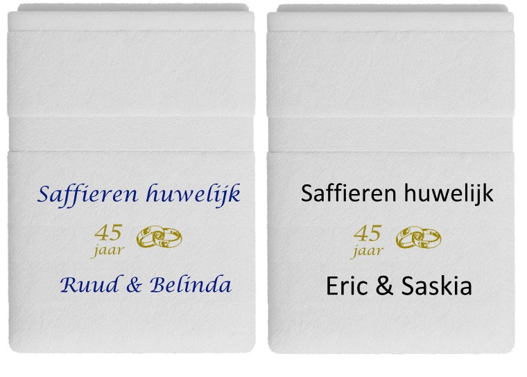 Saffieren huwelijk cadeau | 45 jaar getrouwd