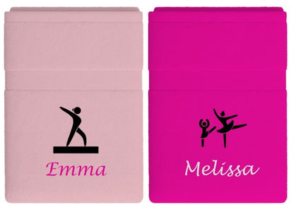 Dans & gymnastiek handdoek met naam - Gepersonaliseerd Cadeau - In-house Geborduurd