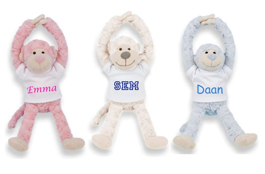 Slingeraapje met naam