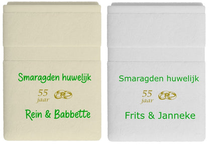 Smaragden huwelijk cadeau | 55 jaar getrouwd - Gepersonaliseerd Cadeau - In-house Geborduurd