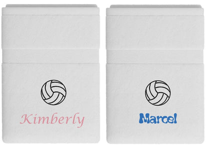 Volleybal handdoek met naam - Gepersonaliseerd Cadeau - In-house Geborduurd