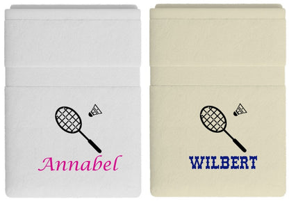Badminton handdoek met naam - Gepersonaliseerd Cadeau - In-house Geborduurd