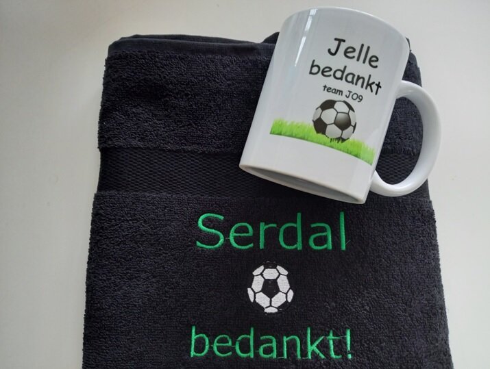 Trainer bedankt cadeau