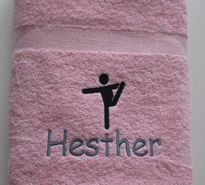 Dans & gymnastiek handdoek met naam - Gepersonaliseerd Cadeau - In-house Geborduurd