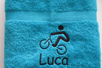 BMX handdoek met naam - Gepersonaliseerd Cadeau - In-house Geborduurd