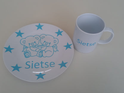 Kinderbordje met Naam en Afbeelding - Gepersonaliseerd Cadeau - In-house Geborduurd