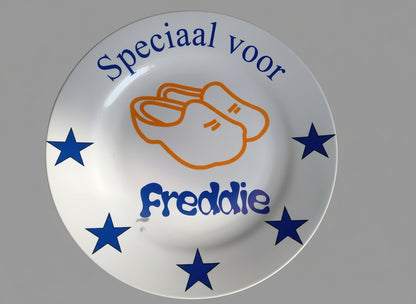 Ik hou van Holland Sierbordje Rood - Gepersonaliseerd Cadeau - In-house Geborduurd