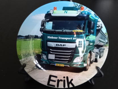 Sierbordje Eigen ontwerp Rood - Gepersonaliseerd Cadeau - In-house Geborduurd
