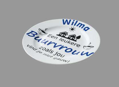 Sierbordje Eigen ontwerp Rood - Gepersonaliseerd Cadeau - In-house Geborduurd