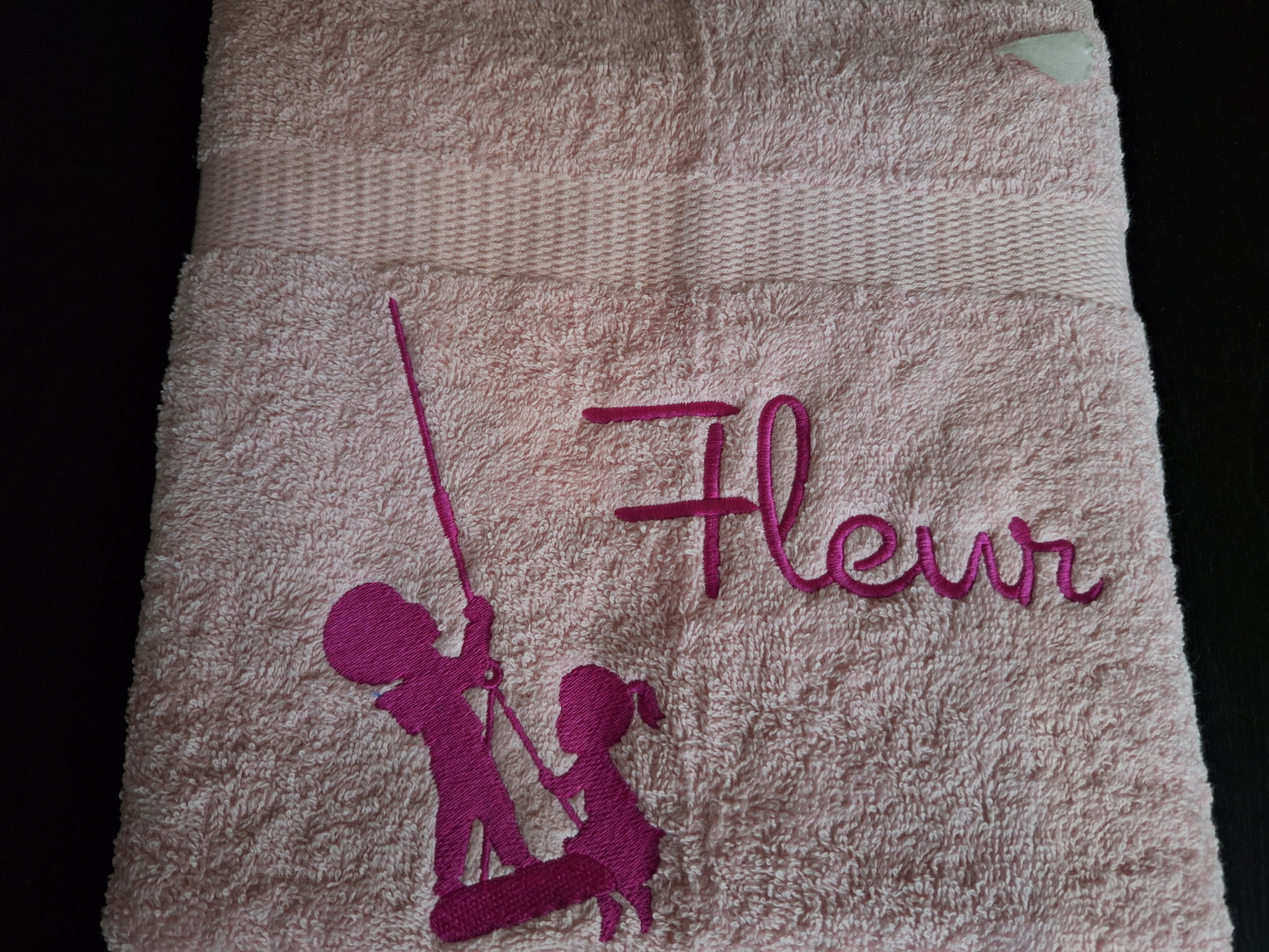 Handdoek met eigen afbeelding of geboortekaartje