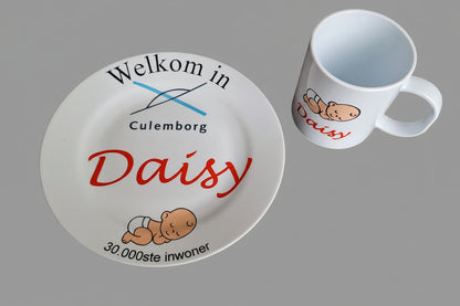 Kinderbordje met logo - Gepersonaliseerd Cadeau - In-house Geborduurd