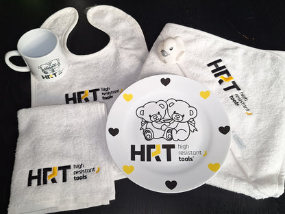 Kinderservies met logo - Gepersonaliseerd Cadeau - In-house Geborduurd