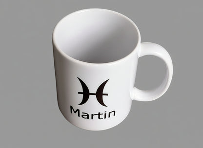 Koffiemok met Naam en Sterrenbeeld - Gepersonaliseerd Cadeau - In-house Geborduurd