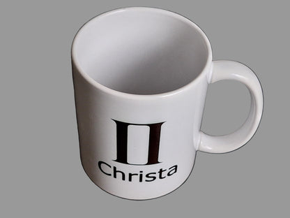 Koffiemok met Naam en Sterrenbeeld - Gepersonaliseerd Cadeau - In-house Geborduurd
