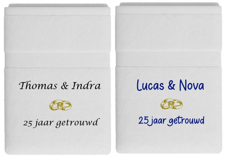 25 jaar getrouwd huwelijkscadeau | Persoonlijk & Verrassend | Borduurkado.nl