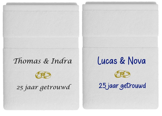 25 jaar getrouwd huwelijkscadeau | Persoonlijk & Verrassend | Borduurkado.nl