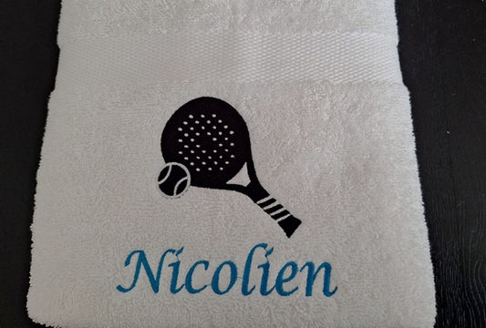 Padel handdoek cadeau met naam
