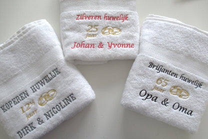 Kristallen huwelijk cadeau | 15 jaar getrouwd - Gepersonaliseerd Cadeau - In-house Geborduurd
