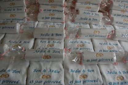 40 jaar getrouwd cadeau met namen - Gepersonaliseerd Cadeau Geborduurd