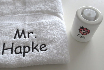 Mr. en Mrs. cadeau - Gepersonaliseerd Cadeau - In-house Geborduurd
