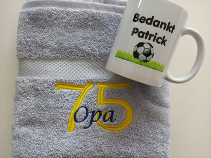 75 jaar cadeau met naam en leeftijd - Gepersonaliseerd Cadeau -