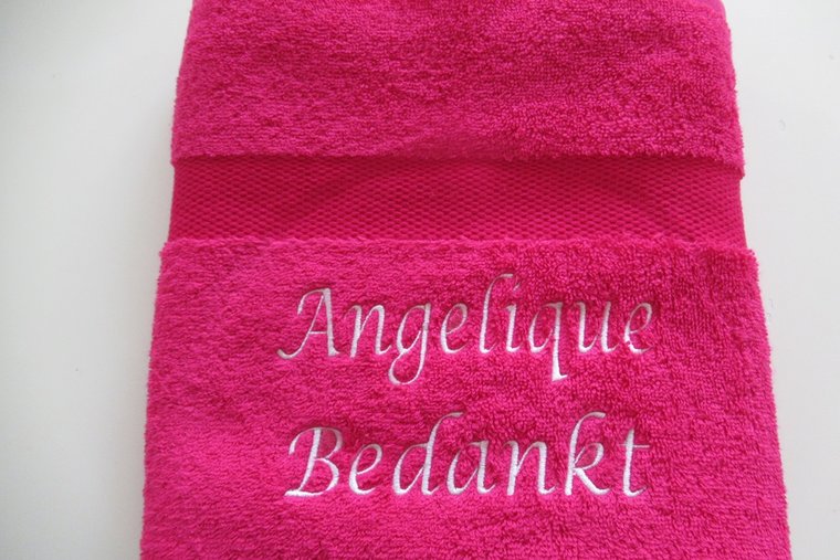 Bedankt cadeau met naam voor juf | Afscheidscadeau | Borduurkado